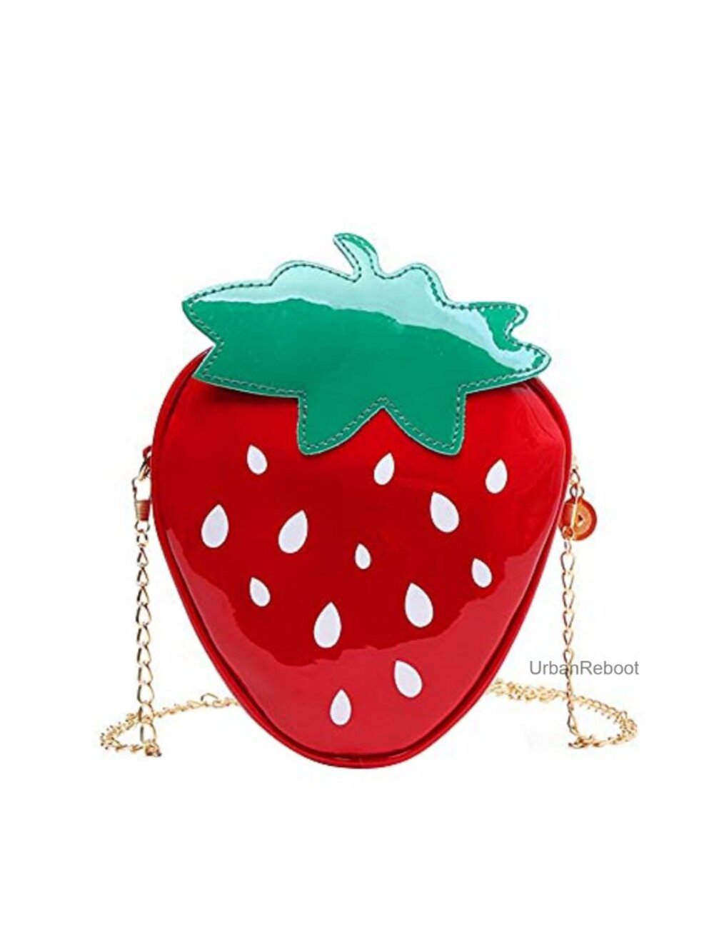 PU Leather Fruit Shape Crossbody Bag Chain Strap Mini Purse
